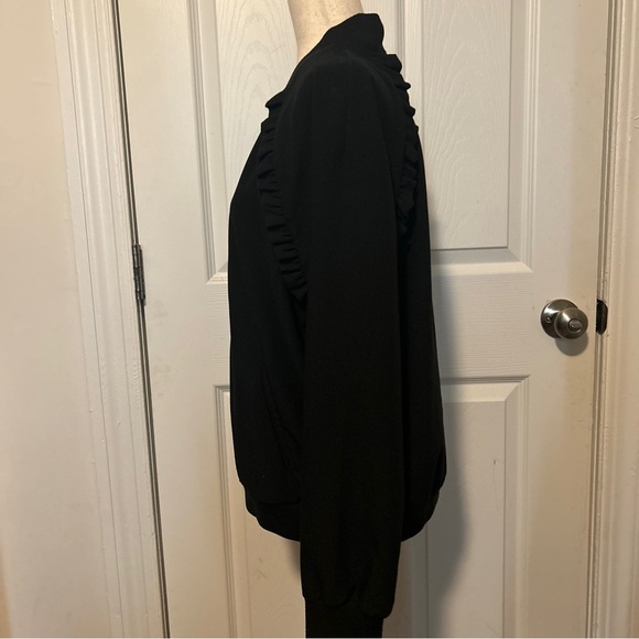 A New Day black ruffle bomber style jacket blazer L - Picture 3 of 8